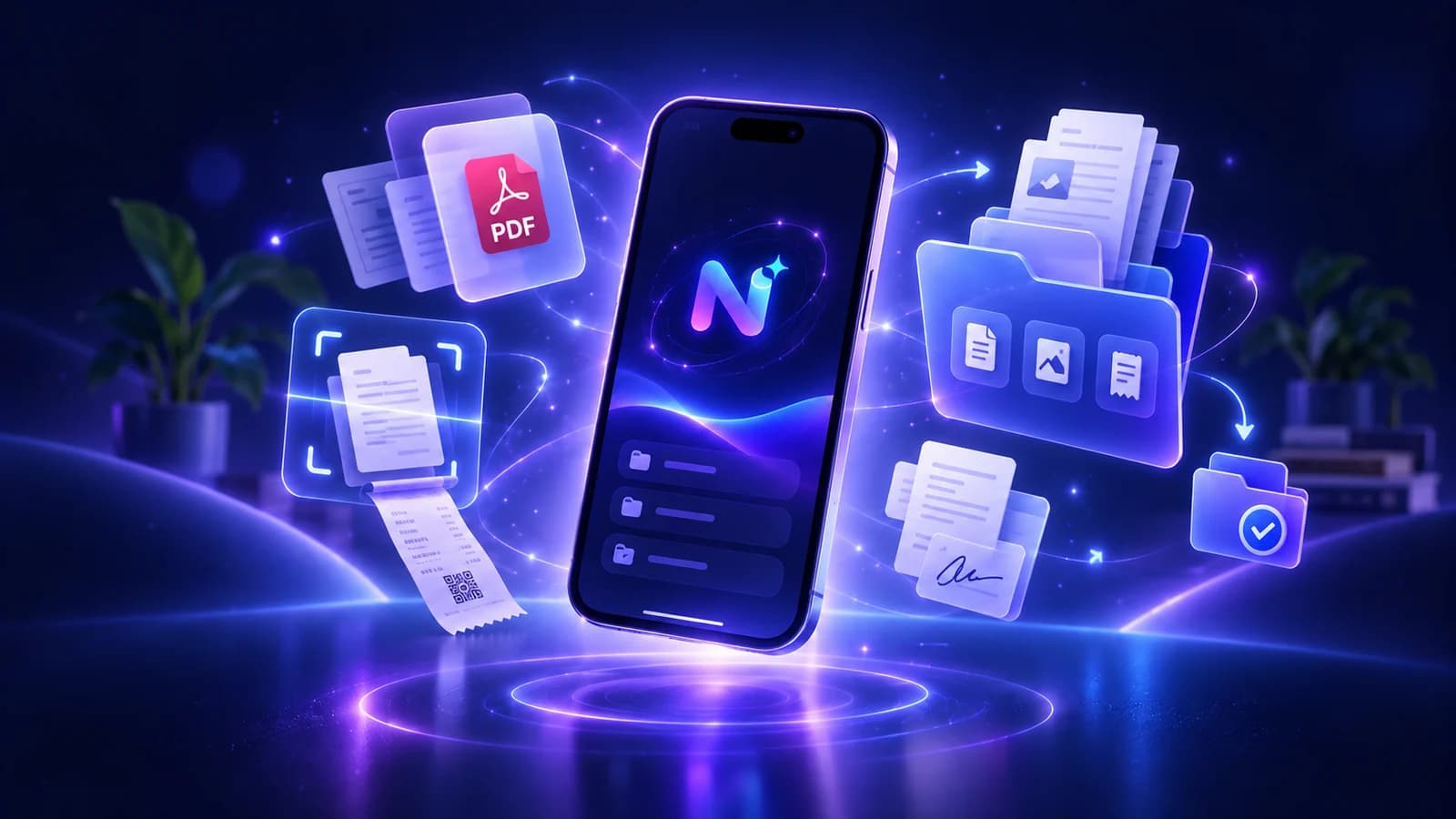 NURA AI file organization with documents and personal data controls
